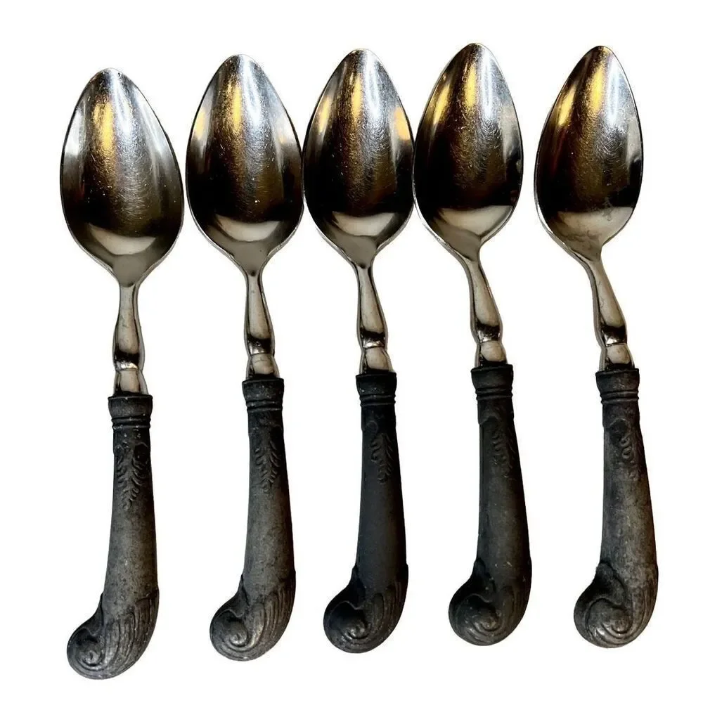 Set of 5 Place Settings RWP Wilton Armetale Bishop Pewter Stainless Flatware